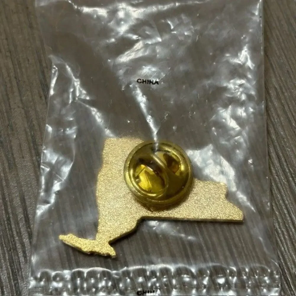 Vintage New York Science Olympiad Blue Enamel Lapel Pin